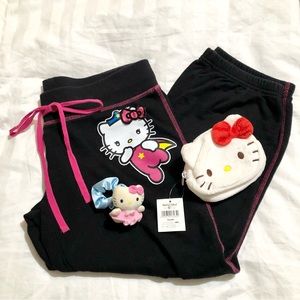 Hello Kitty Bundle- Capris Loungewear, Zipper Pouch, and Hair Scrunchie *Copy*